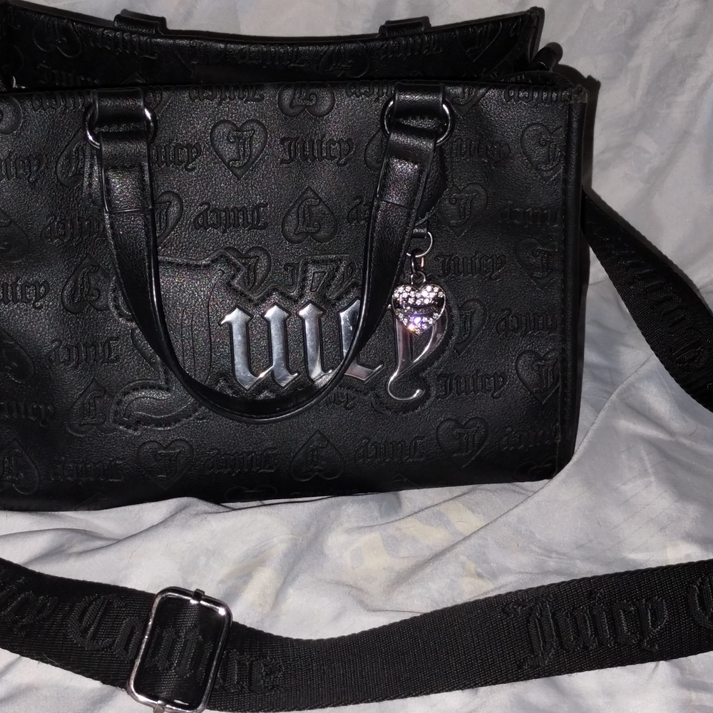 Juicy Couture Black Shoulder Bag with Signature Logo